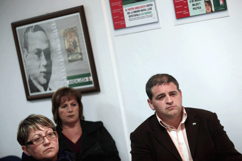 Romero durante la Asamblea andalucista